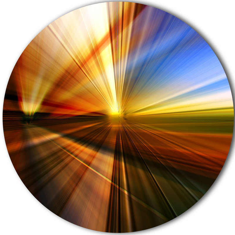 « rayons of speed reflection », impression sur métal, H 38 po x l 38 po x P 1 po