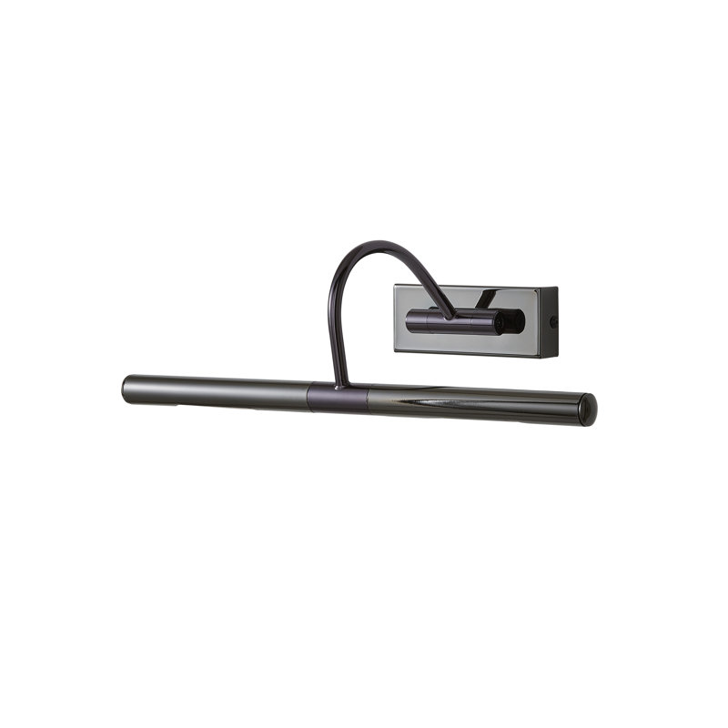 Capri 2 -Light Hardwired Wall Mounted Picture Light, Black Chrome, 17.6" H x 18" W x 18" D