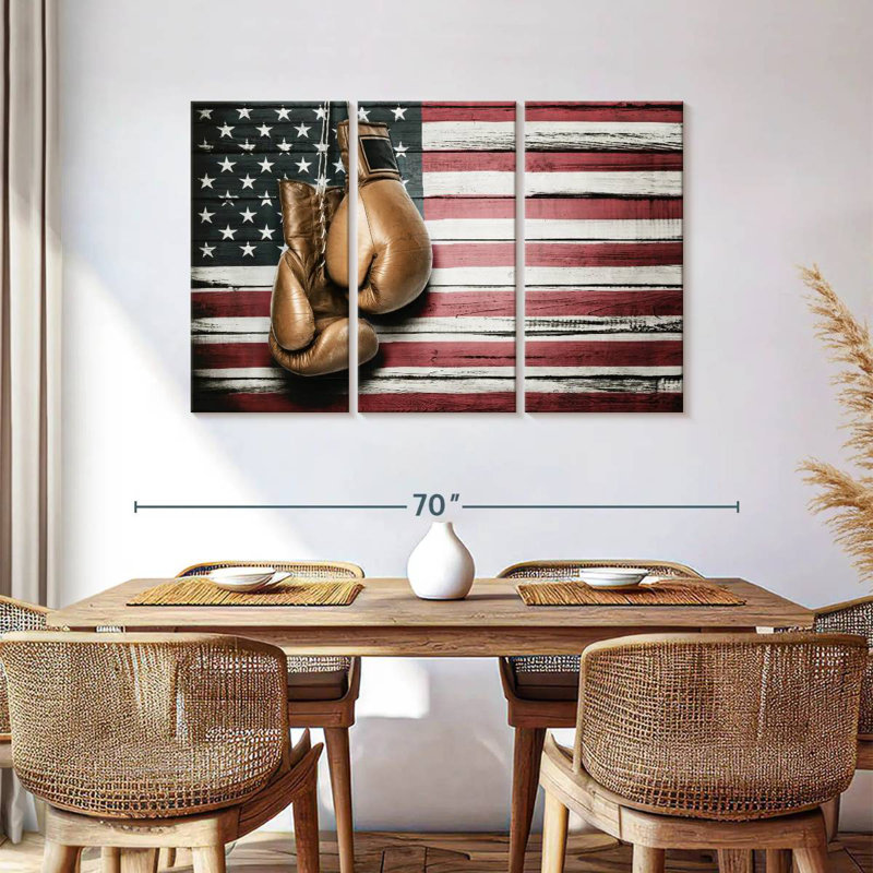 Borges American Boxing, 36" H x 57" W