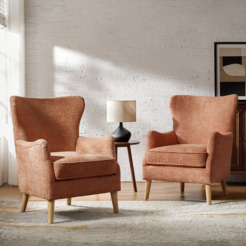 Fauteuil à oreilles 28,5 po Adil, Coral 