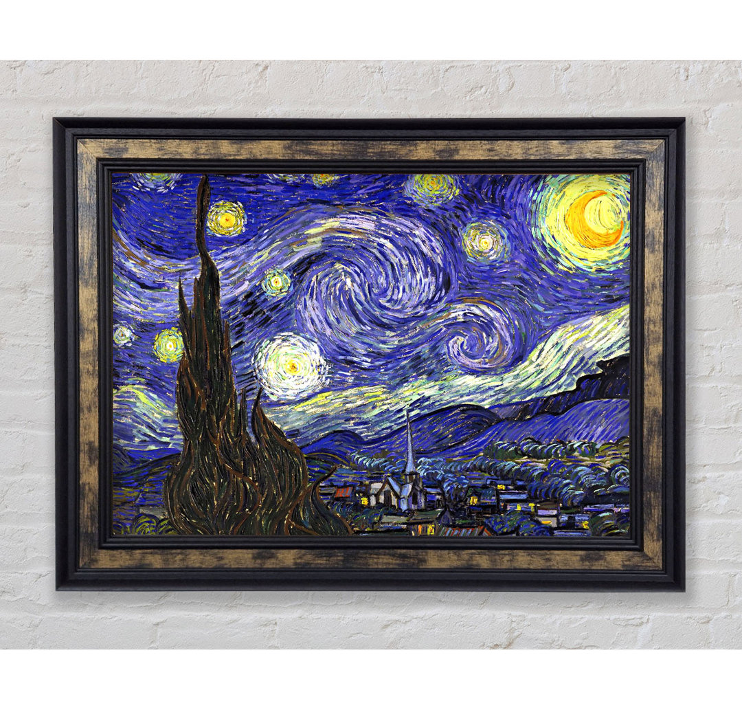 Gerahmtes Leinwandbild Starry Night