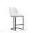 Serena Modern Vegan Leather Upholstered Metal Counter Stool in White-97344299-97344305