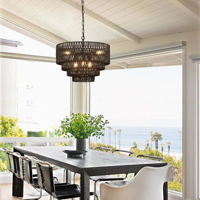Lustre en rotin bohème Boho