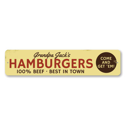 100% Beef Custom Aluminum Sign