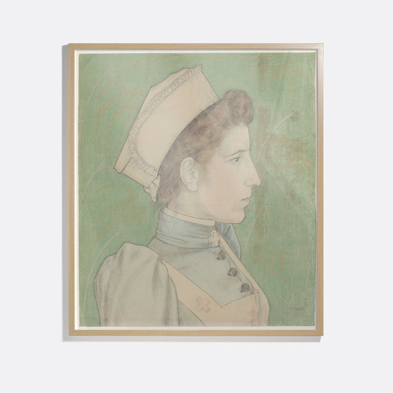 Portrait Of Sister Nelly Print by Therese Schwartze