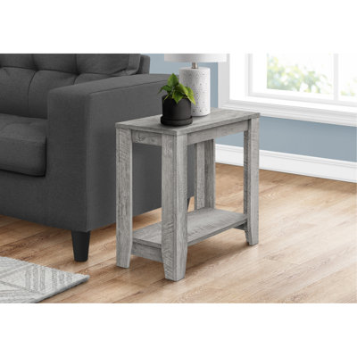 Table d'appoint de style transitionnel en stratifié pouvant servir de table de lampe, table de chevet, table de bout