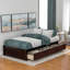 Lits de rangement peu encombrants, lit simple en bois massif, style moderne