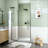 Semi-Frameless Circular Pivot Shower Door SGCC Tempered Glass-126559291