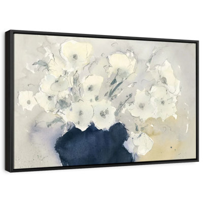 " Milky White Bouquet Canvas Print "