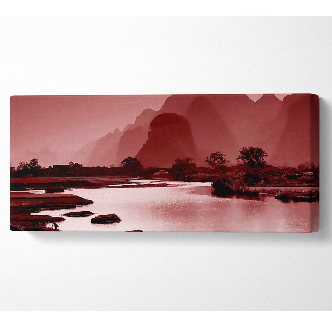 Red Mountain Paradise - Panorama-Kunstdrucke auf Leinwand - Wrapped Canvas