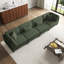 4 - Piece Upholstered Corduroy Modular Sectional with Pillow Back and Solid Wood Legs-1981380794