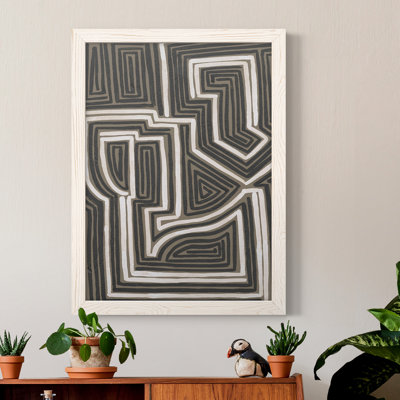 Abstract Maze I - Peinture sur toile encadrée