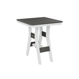 Berlin Gardens Harbor Regular Top With White Base Square Bar Table