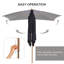 Brod 295 cm W X 200 cm D Rectangular Market Parasol with Pulley Lift-2022629718