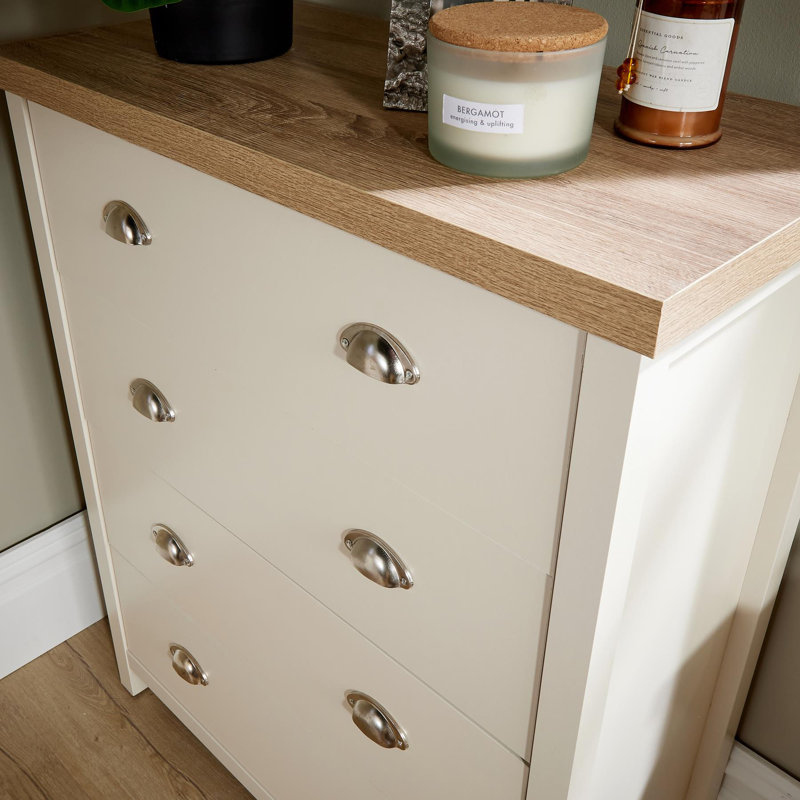 Avon 4 Drawer Chest Storage Unit - White