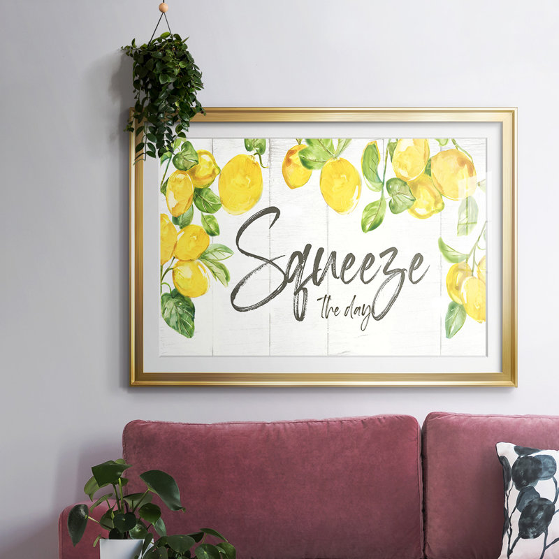 " Lemon Squeeze ", Gold, 15" H x 21" W x 1.5" D
