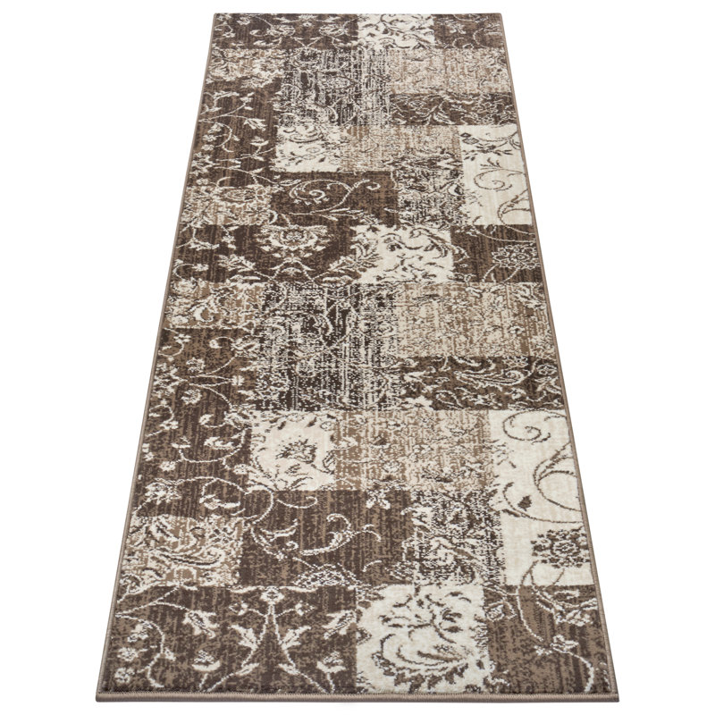 Flatweave Taupe Rug, Runner 80 x 250cm