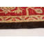 Tapis de la zone en laine brun/rouge/ivoire 6 pi 1 po x 9 pi 1 po à la main noué la 1980 chobi Carramar