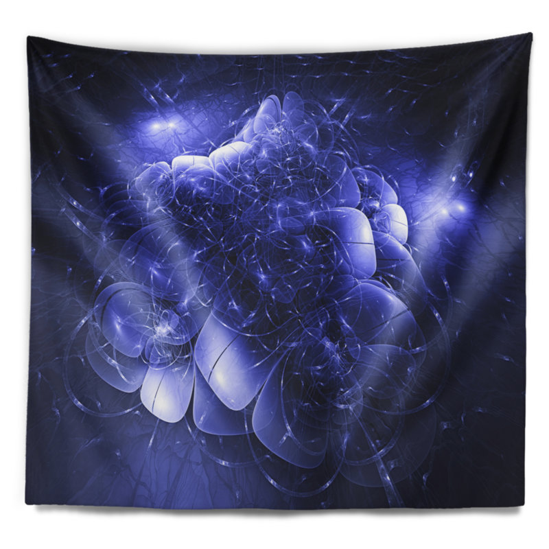 Tapisserie bleu floral à fleurs mystical, H 50 po x l 60 po