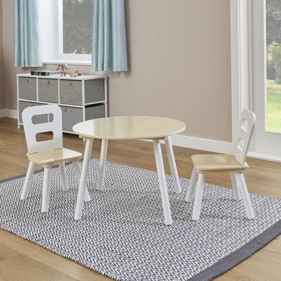 Kids 3 Piece Round Play Or Activity Table and Chair Set