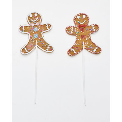 10.5" Gingerbread Man Pick