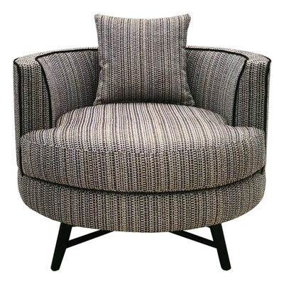 Solid Wood And Plywood Frame Swivel Chair, High Density Foam Padded, 360 Degrees Turnover, 250 Lbs Max Weight, No Assembly Filled & Plywood, Rotation,