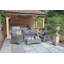 PARIS 4 Seater 4pc Lounging Coffee Set 2 Seater sofa, 2 armchairs with Coffee Table including Cushions-22842783