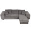 58.5" W Modern L-Shape Reversible Sectional Sleeper Sofa with Storage Chaise and 2 Stools Linen Upholstered