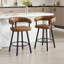 Tabouret de comptoir rembourré l 21,75 po avec repose-pieds en métal-2093207246