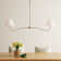 2 - Light Steel Dimmable Linear Chandelier