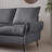 104.5" Convertible Couch, Leather, Dark Grey Technical Leather With