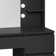 4-Drawer Makeup Vanity Table,Black Dressing Table with Mirror