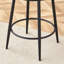 Chaises de bar ergonomiques en tissu noir