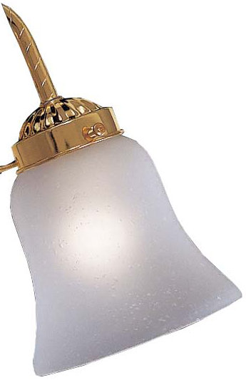 4.5" H Glass Bell Ceiling Fan Fitter Shade ( Screw On ) in Etched Marble