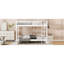 White Wood Queen Bunk Bed, Reliable Pine And Construction, Space Optimization In Limited Spaces, Solid Slats For Support Bed With , Size, Optimization, Slat