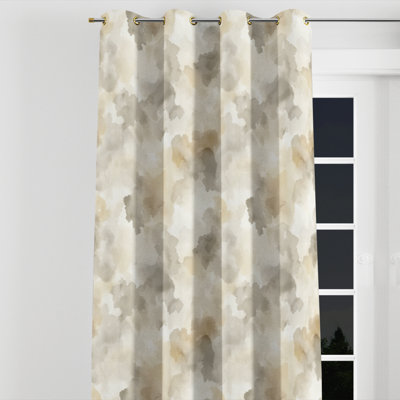 Abstract Curtains for bedroom - Orange Azizah Grommet Curtain - 1 Panel