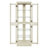 Lighted Glass Curio Display Cabinet,Display Cabinet,Glass Storage Cabinet Glass Wine cabinet Wood Frame Toy Display for Living Room, Kitchen, Pantry light bulb included-1134107127