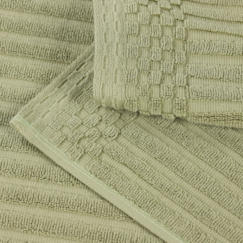 Collection de serviettes en coton Soho Spa, Vert sauge, Ensemble de serviettes 8 pièces