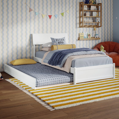 Norla Wood Platform Bed with Trundle