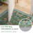 Floral Machine Washable Rug with Non-Slip Backing, Soft Thin Low Pile Non Shedding Floor Carpet, Indoor Foldable Printed Accent Mat for Living Room/Nursery/Bedroom-786861375