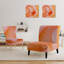 Fauteuil de chambre rembourré en velours Minate