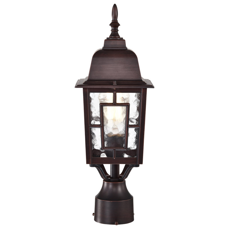 Tête de lanterne câblée à 1 lumière H 17,25 po Almere, Bronze rustique