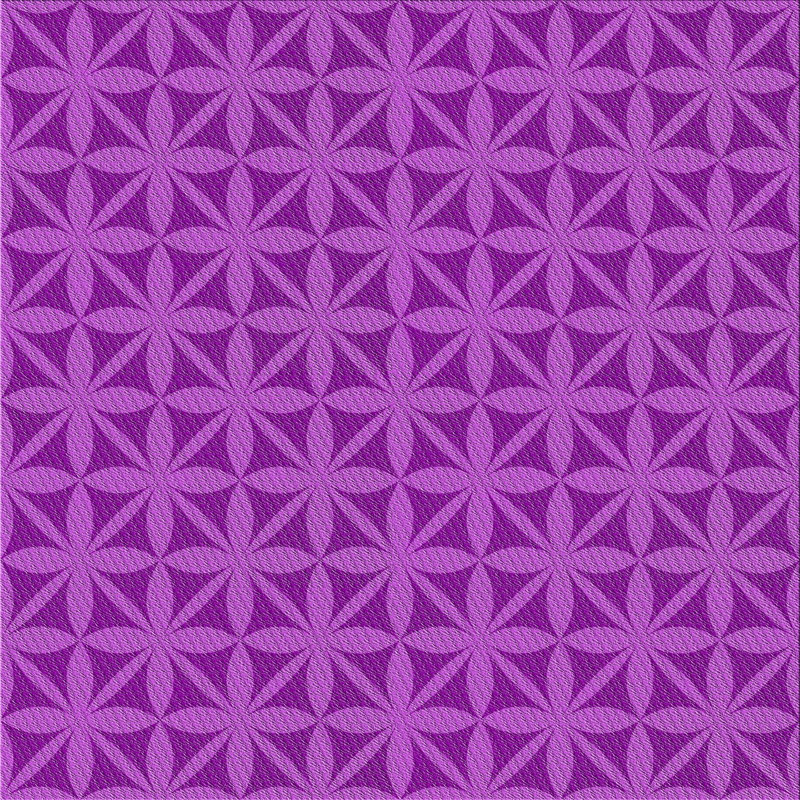 Tapis mauve à motif floral, Carré 5 pi