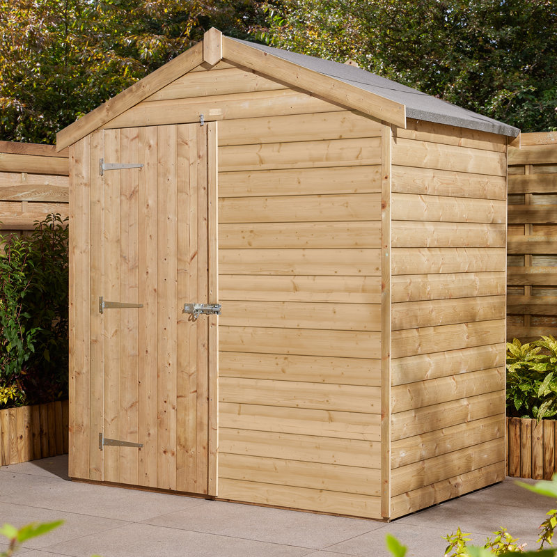 Rowlinson 4x6 Shiplap Apex Shed Single Door