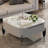 Luxury Coffee Table Center Table Marble Top Leather Cover