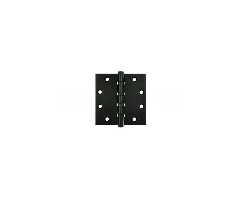 Deltana DSB45NB19 4-1/2" x 4-1/2" Square Hinges, Ball Bearings in Paint Black Pair