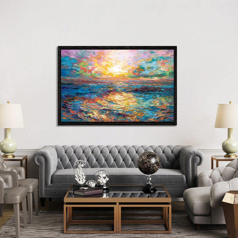 Print on Canvas, Black Floater Framed, 101.6cm H x 152.4cm W x 3.81cm D