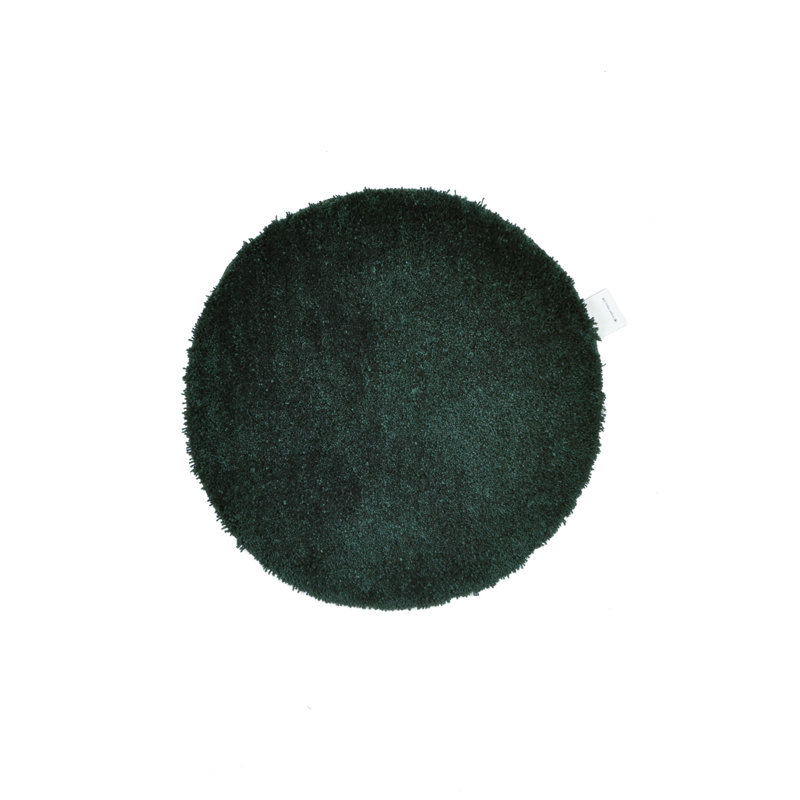 Circle Bath Rug, 90cm, Dark green