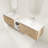 84" Wall-Mounted Double Bathroom Vanity Set-713148767