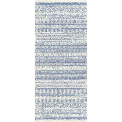 Abdera Hand-Tufted Wool Dark Blue/Ivory Rug